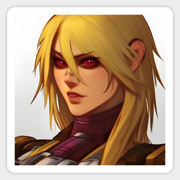 anime red eyes manga Sticker by animegirlnft